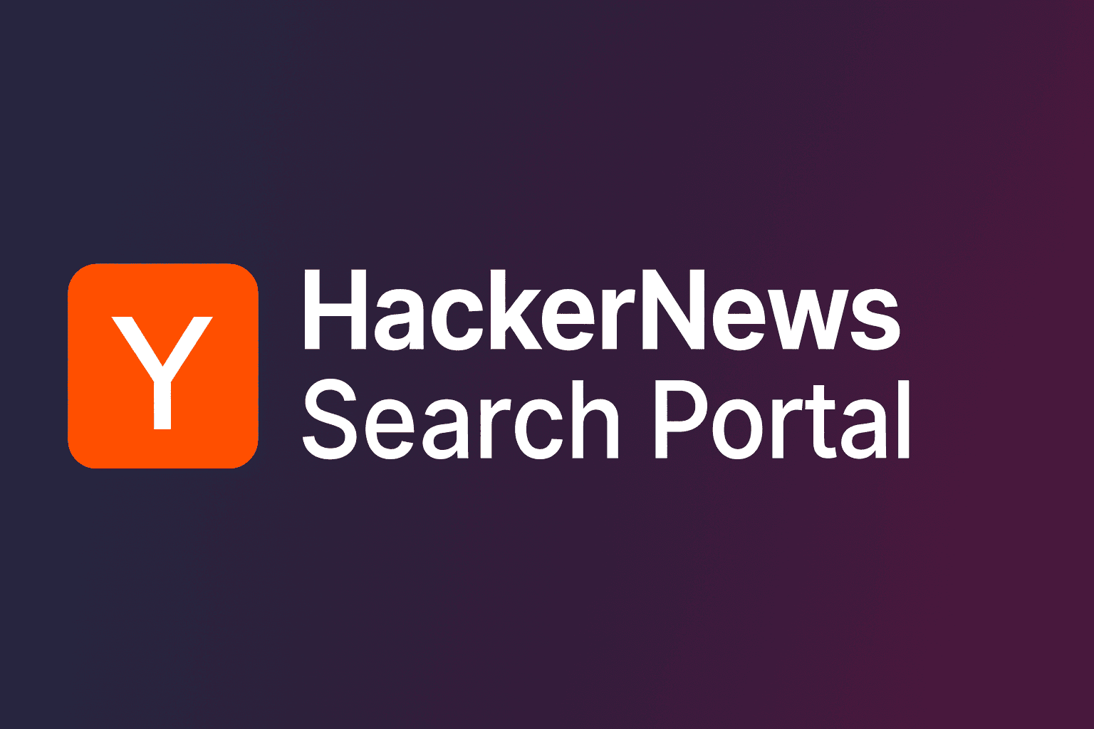 HackerNews Search Portal preview